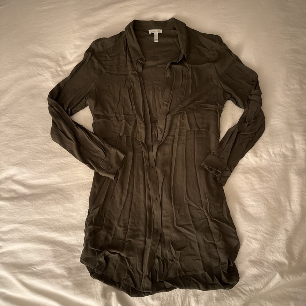 Green Shirt Dress